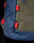 Rolltop-Rucksack dunkelblau/khaki, One Size 48x28x12 cm
