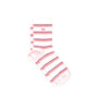 Damensocken gestreift hellrosa/violett/rot, One Size 36-40
