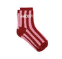 Damensocken AMOUR gestreift rot/rosa, One Size 36-40