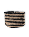 Teddy Tasche, beige-schwarz, 25x5x18 cm