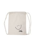 Turnbeutel mit Stick smile natur, 35x44 cm