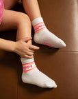 Damensocken Happy Neon