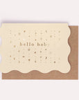 Geburtskarte mit Goldfolie - hello baby