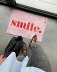 Bodenmattte Smile rosa-pink, 75x50 cm