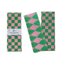 Seidenpapier gemustert grün-rosa