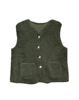 Teddy Weste mit Knöpfen khaki, One Size